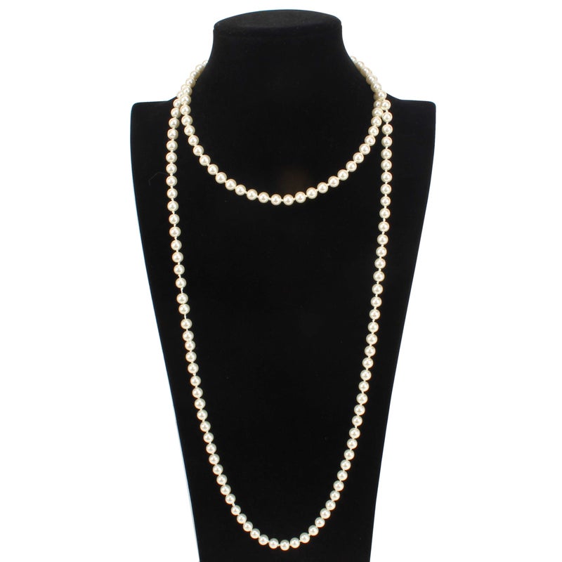 KOSMOS-LI Flapper Pearls 1920s Faux Pearls Pendants Stocking Stuffers Long Fake Pearls Necklace 58"(1piece) for Women Jewelry - Image 2